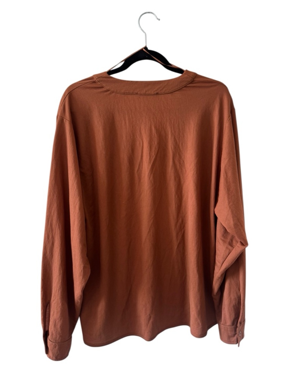 Zara Terracotta V-Neck Long Sleeve Tunic - Picture 6 of 6